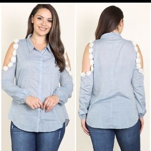 New Ryu Cut out shoulder plus size top